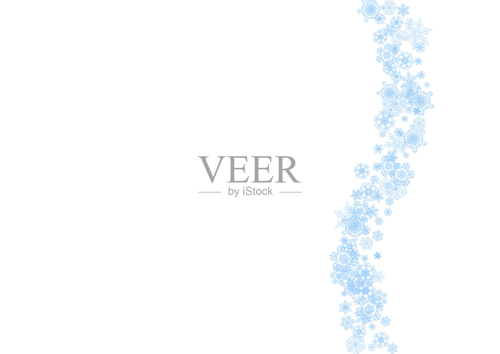 圣诞和新年雪花纷飞插画图片素材