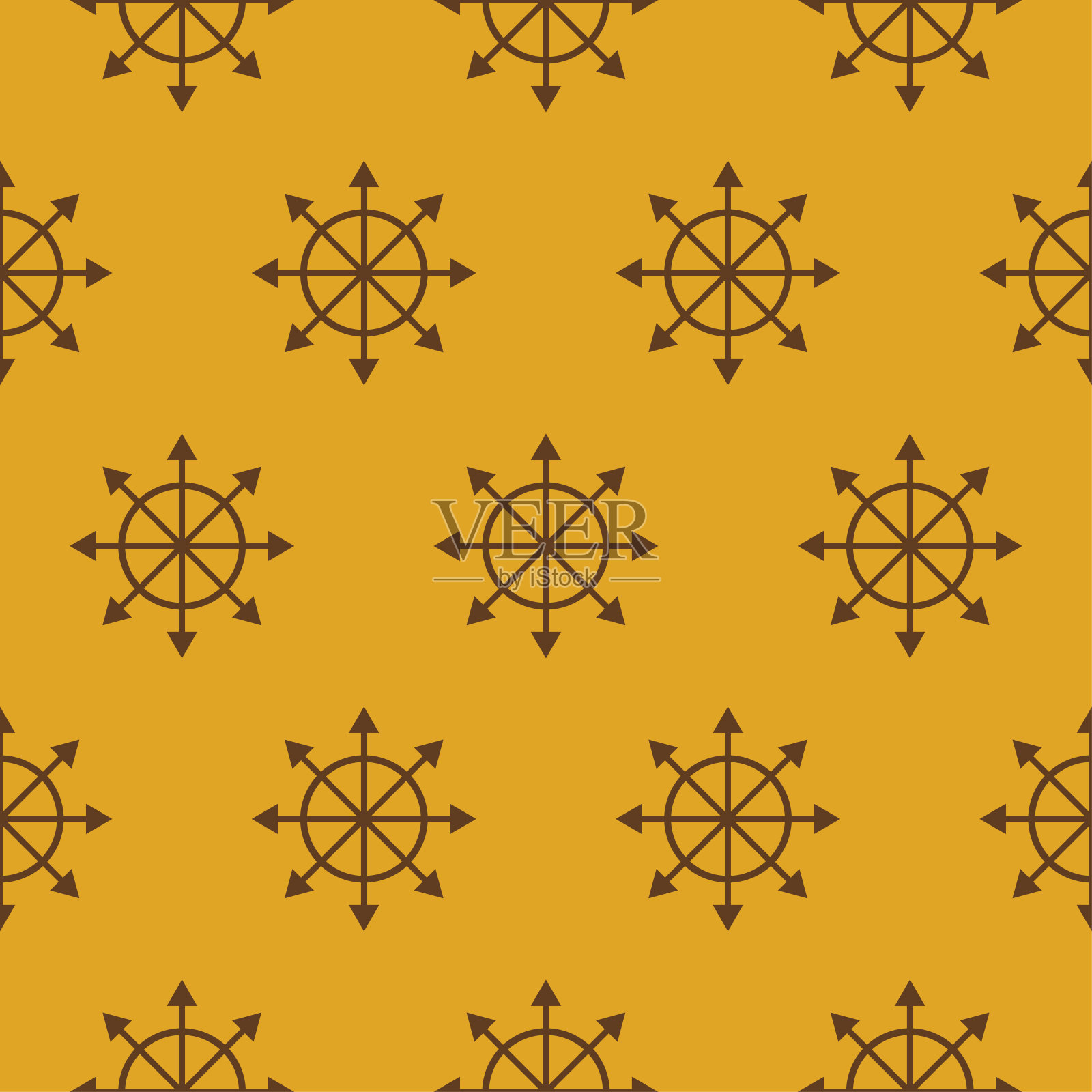 混沌星象，混沌符号，八角星。无缝模式。神秘的，神圣的几何学，巫术。矢量图插画图片素材