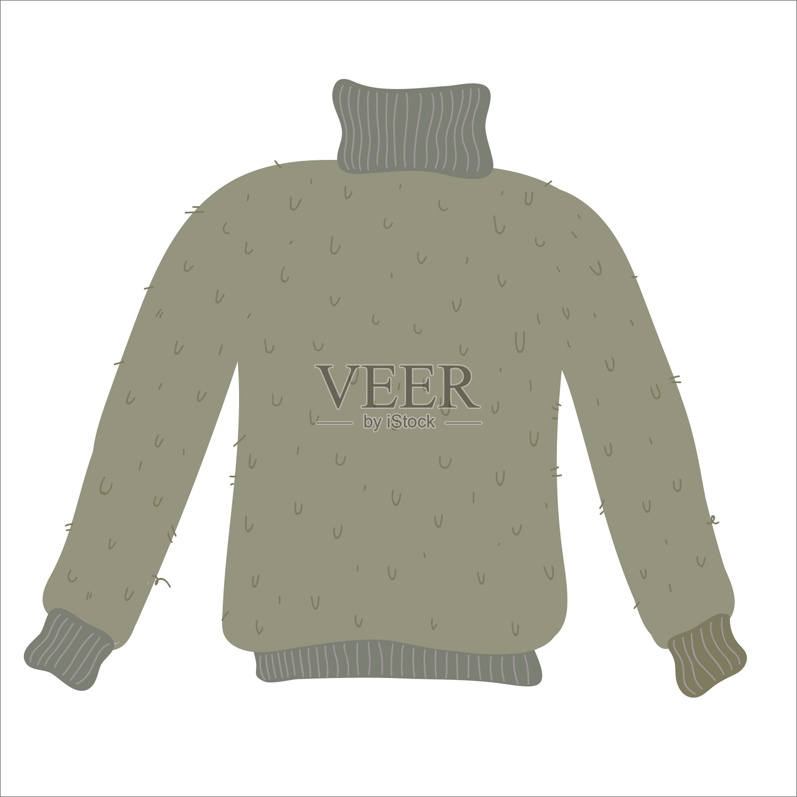 衣服温暖，套头衫舒适，毛皮，羊毛，冬季运动衫插画图片素材