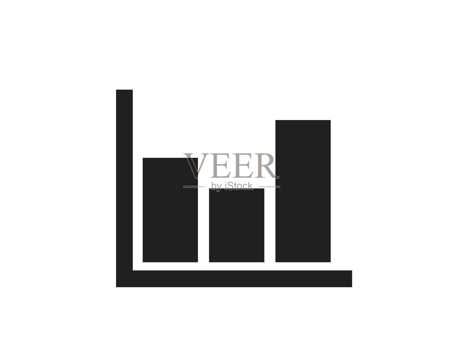 图表图标。业务分析的象征。信息图表元素插画图片素材