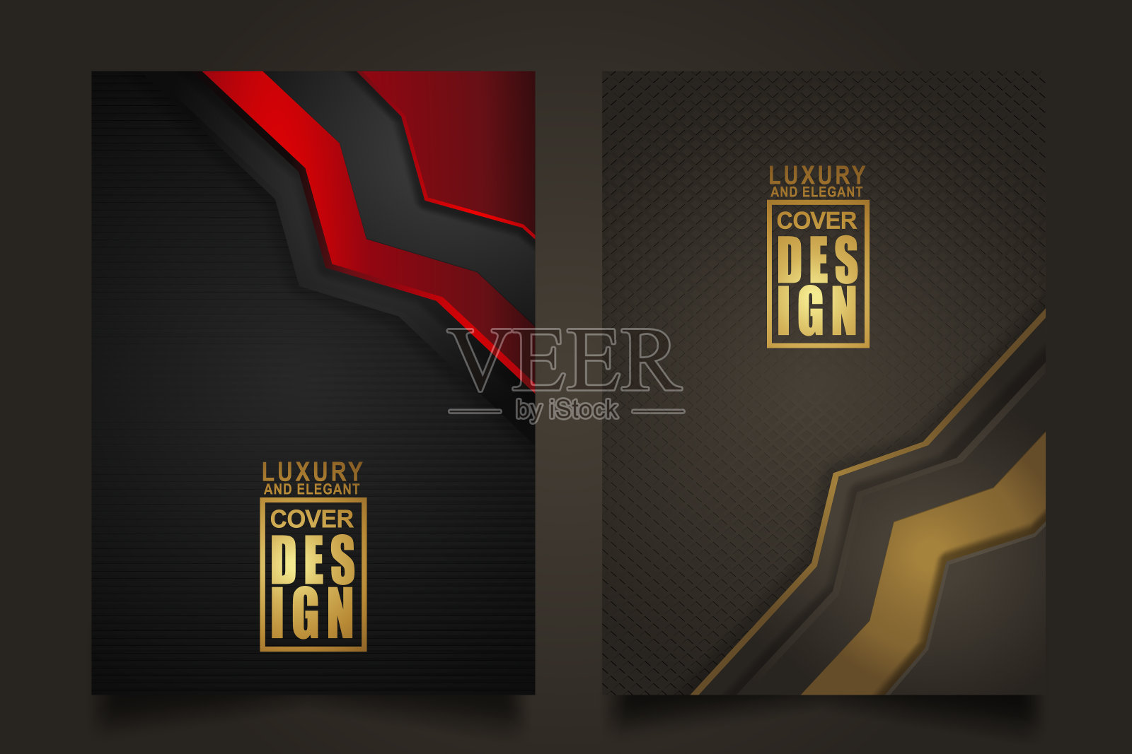 套套设计模板以豪华典雅的流线层叠点缀设计模板素材