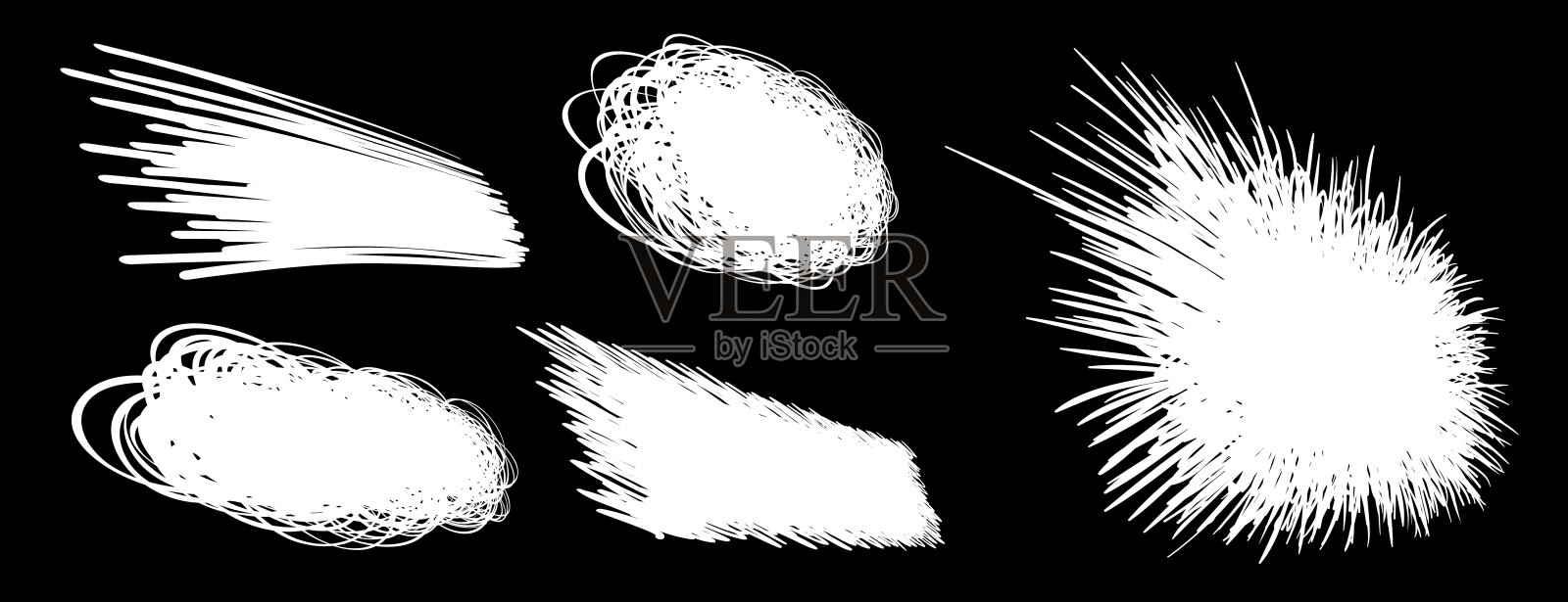 白色手绘潦草铅笔形状。销售旗帜。画素描。画笔描边污渍。向量的设计元素。插画图片素材