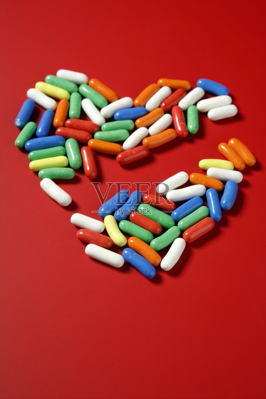 五颜六色的小糖果糖果的红色照片摄影图片