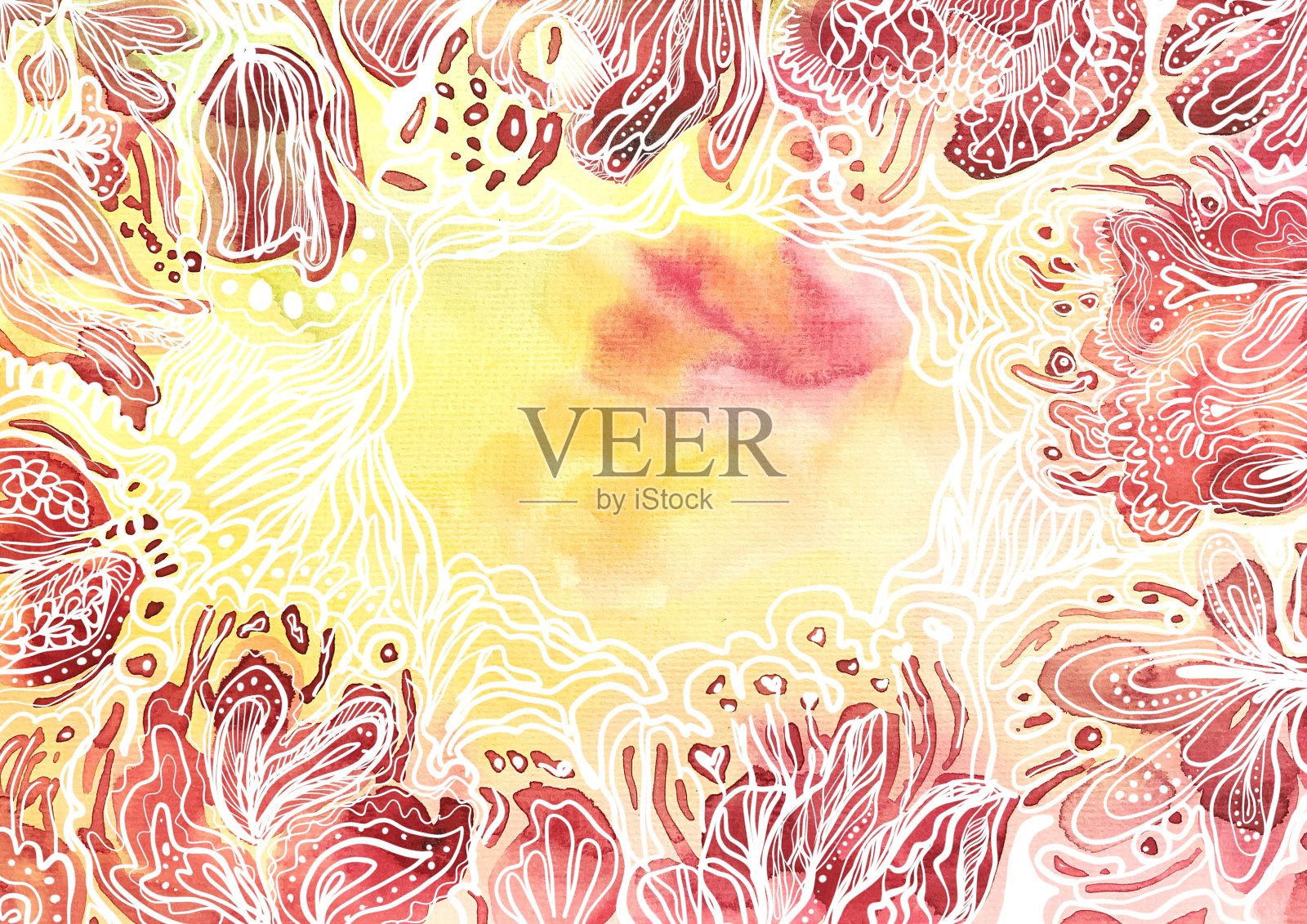 植物装饰花本底插画图片素材