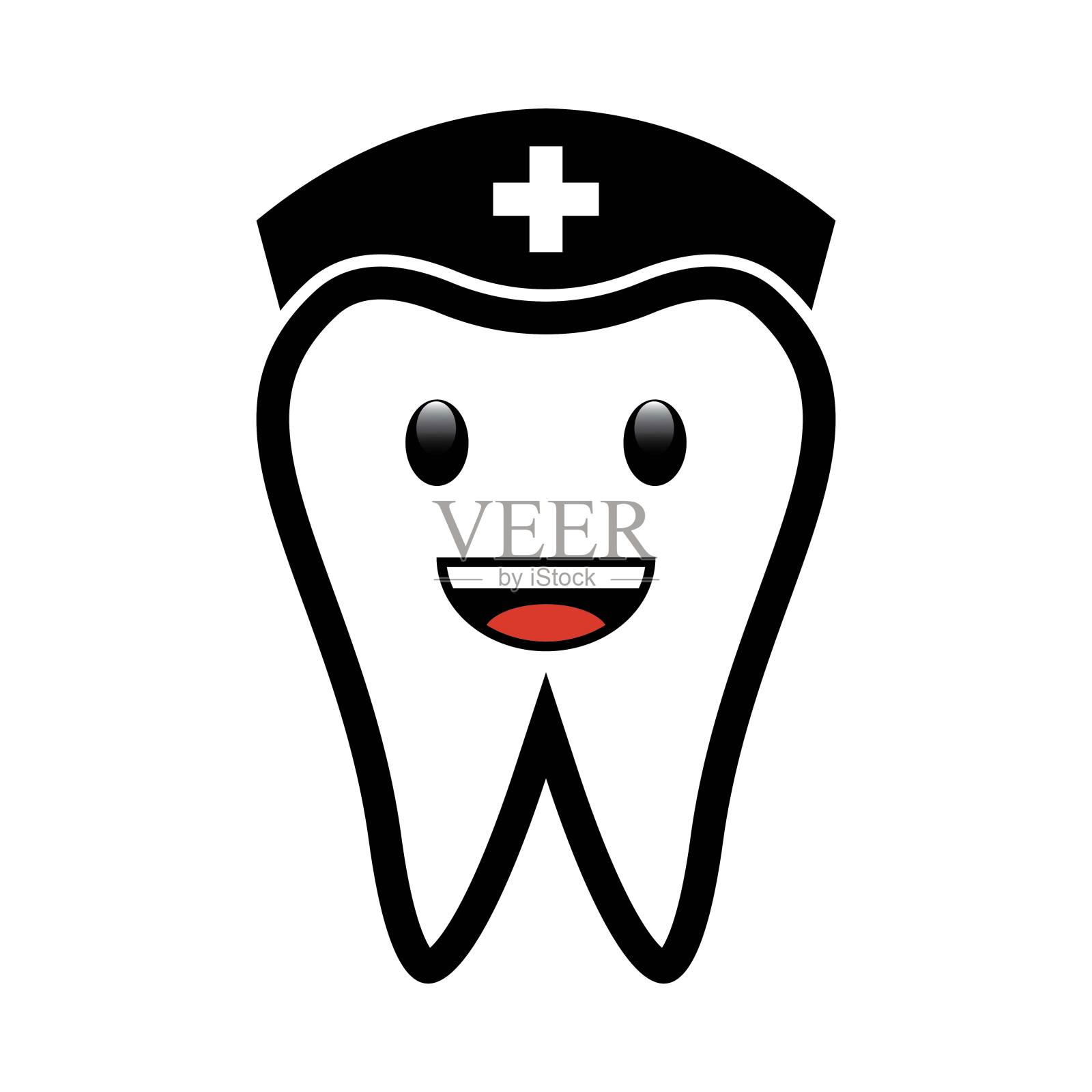 牙科标志矢量图标插画图片素材