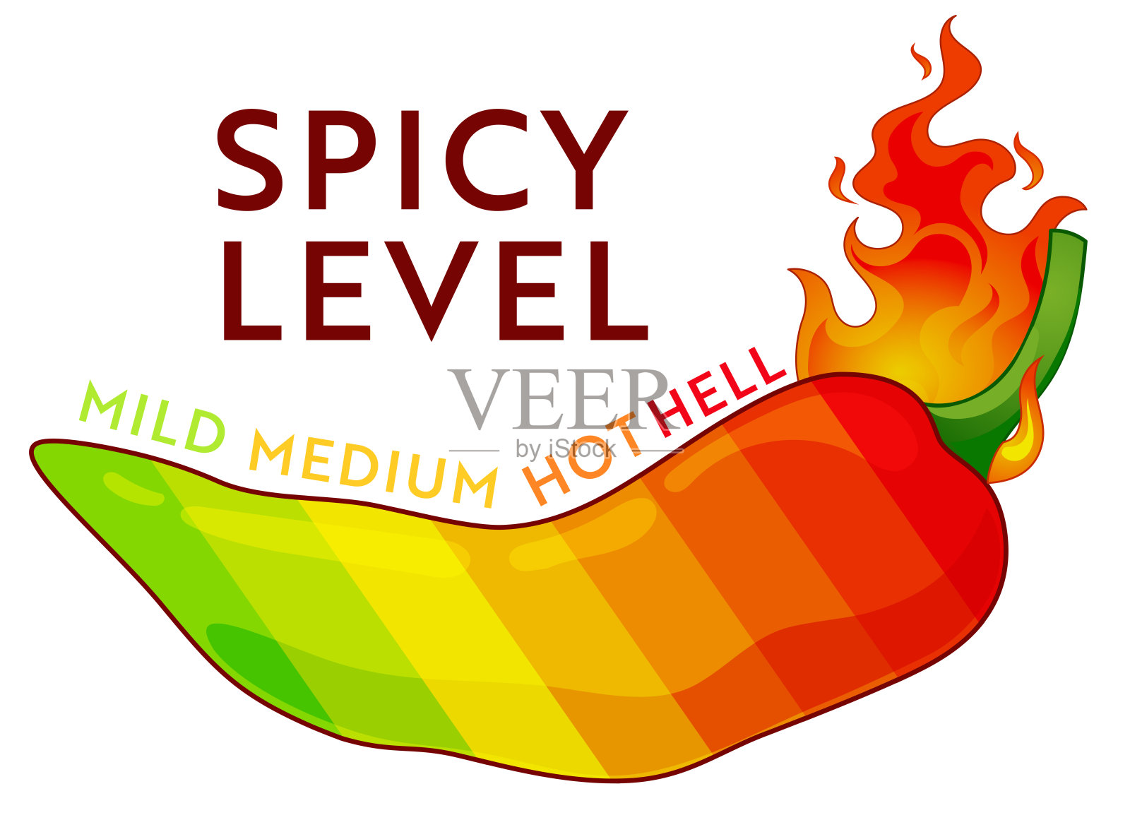 辣的食物。设计元素图片