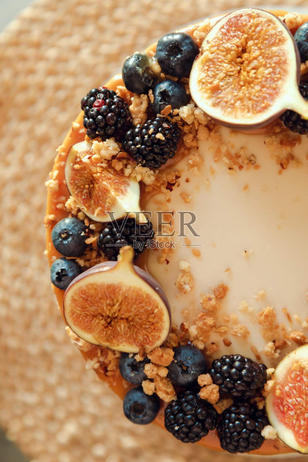 焦糖蛋糕照片摄影图片