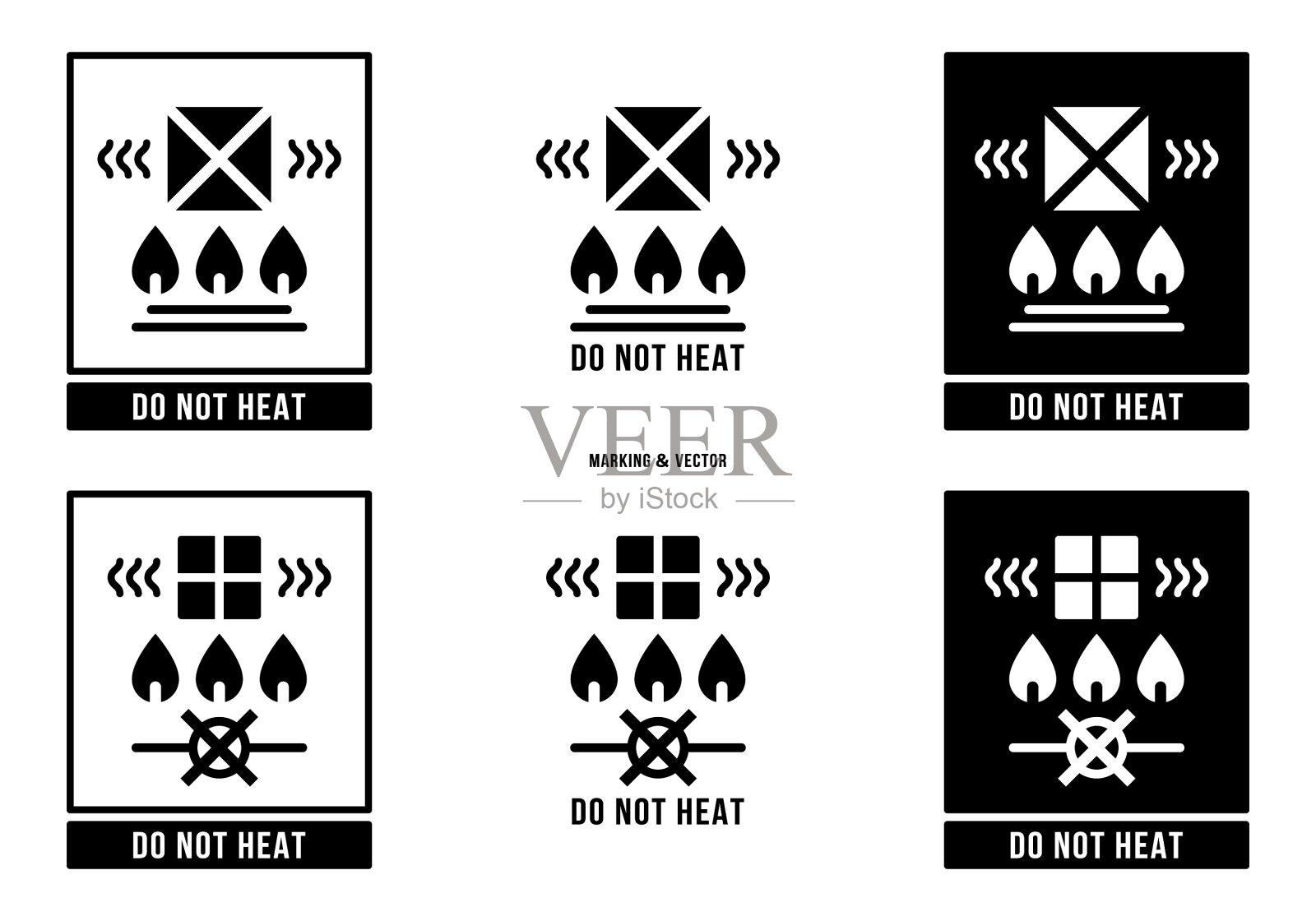 包装不要加热插画图片素材