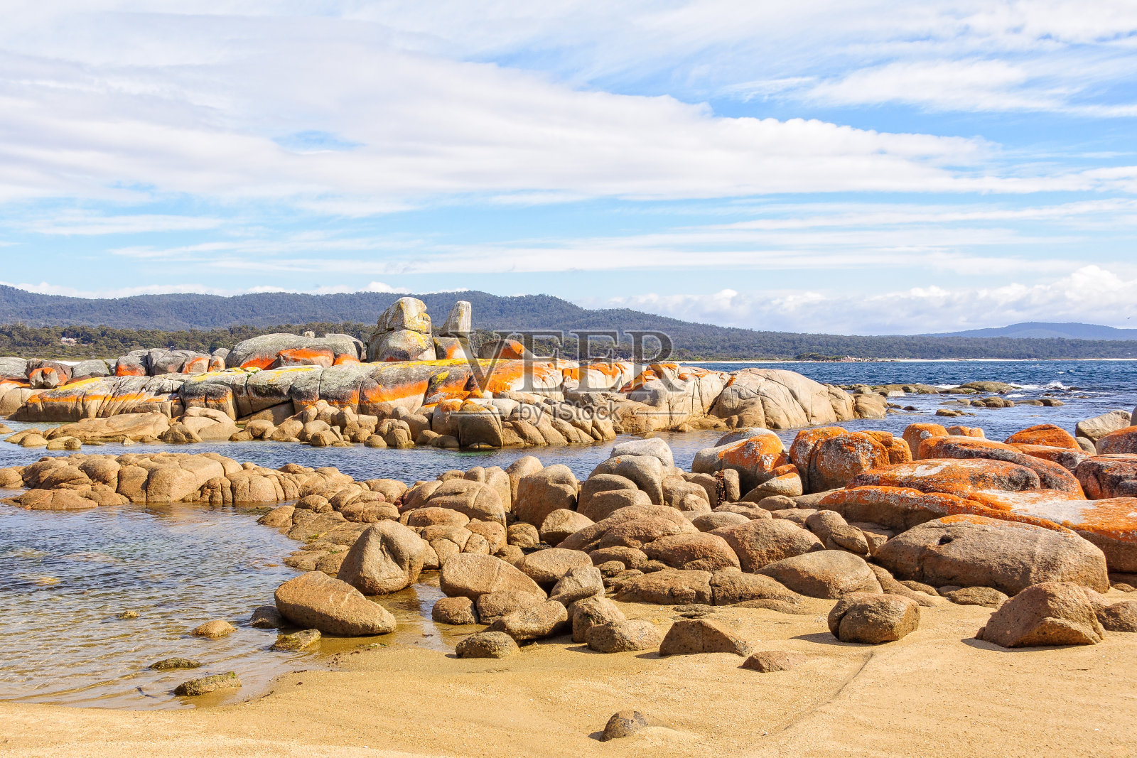 骷髅湾-比纳龙湾的花岗岩巨石照片摄影图片