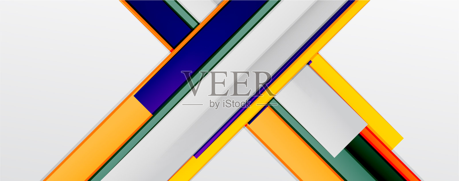 色彩抽象线条新潮几何背景插画图片素材