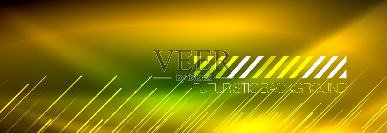 氖发光的线条，神奇的能量和光的运动插画图片素材