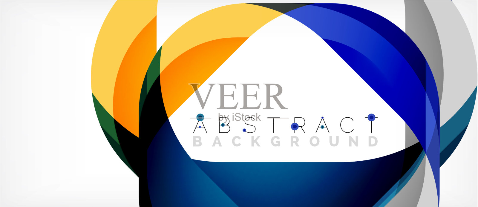 抽象的带有重叠波的正方形形状设计模板素材