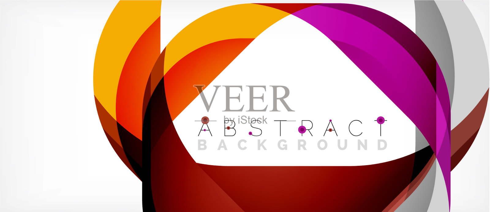 抽象的带有重叠波的正方形形状插画图片素材