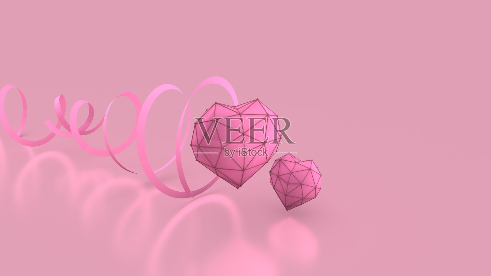 粉色的心背景照片摄影图片