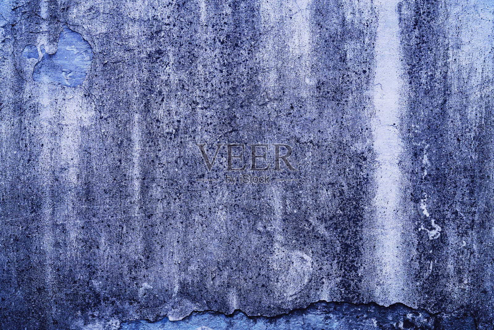 纹理背景的旧垃圾墙在时尚的蓝色阴影的颜色照片摄影图片