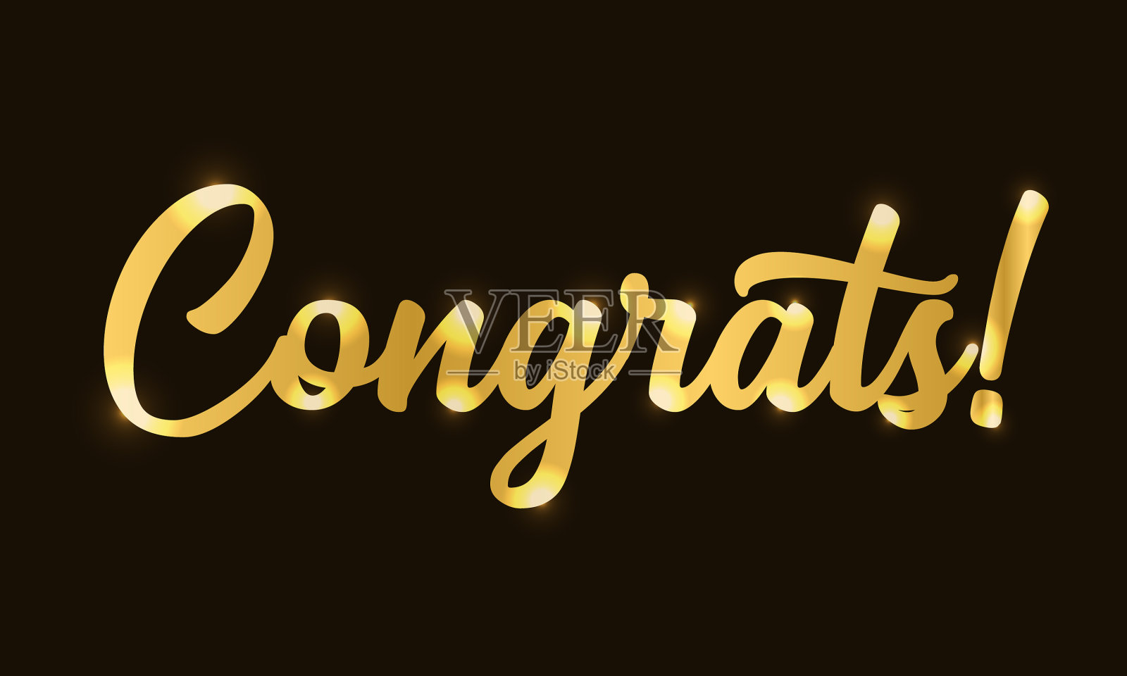 手绘的祝贺词作为横幅或标志插画图片素材