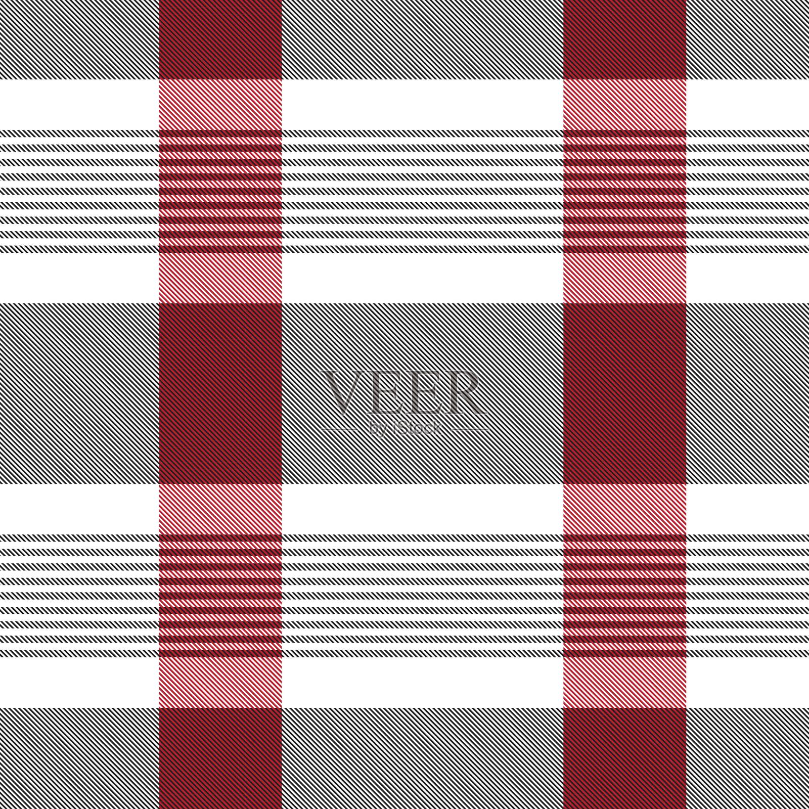 红色不对称格子纹理无缝图案插画图片素材