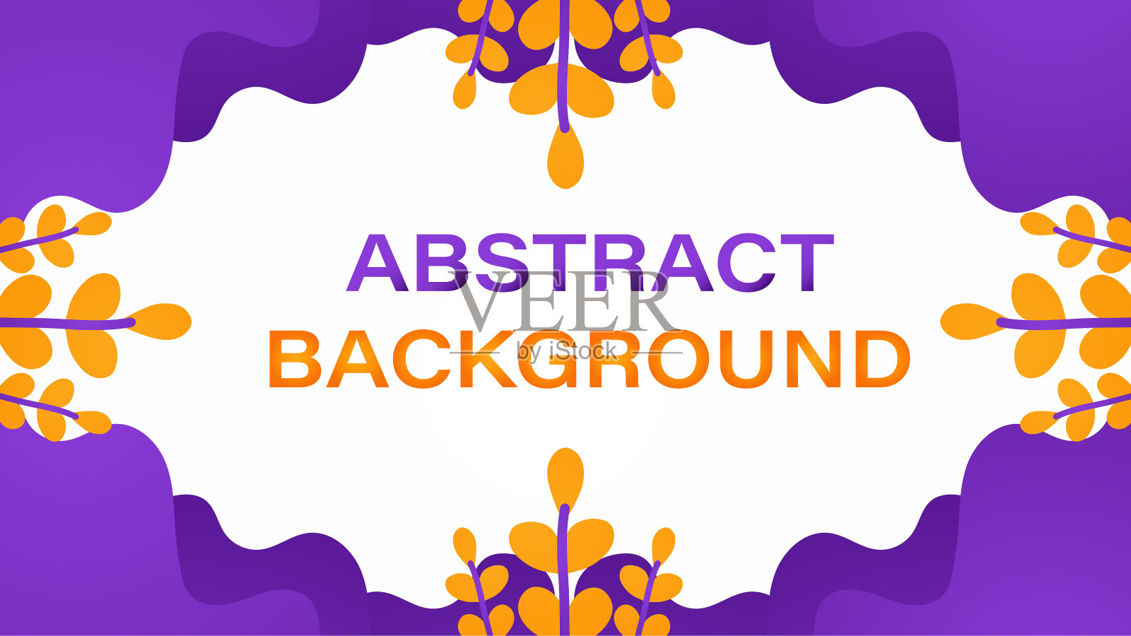 抽象简单自然的花卉背景设计插画图片素材