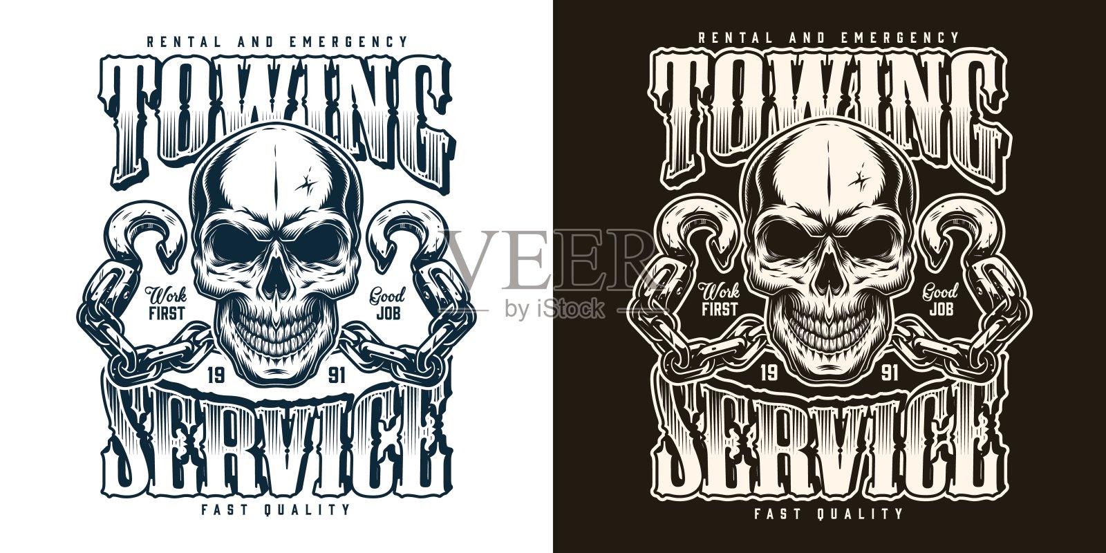 拖拽服务，复古标签插画图片素材