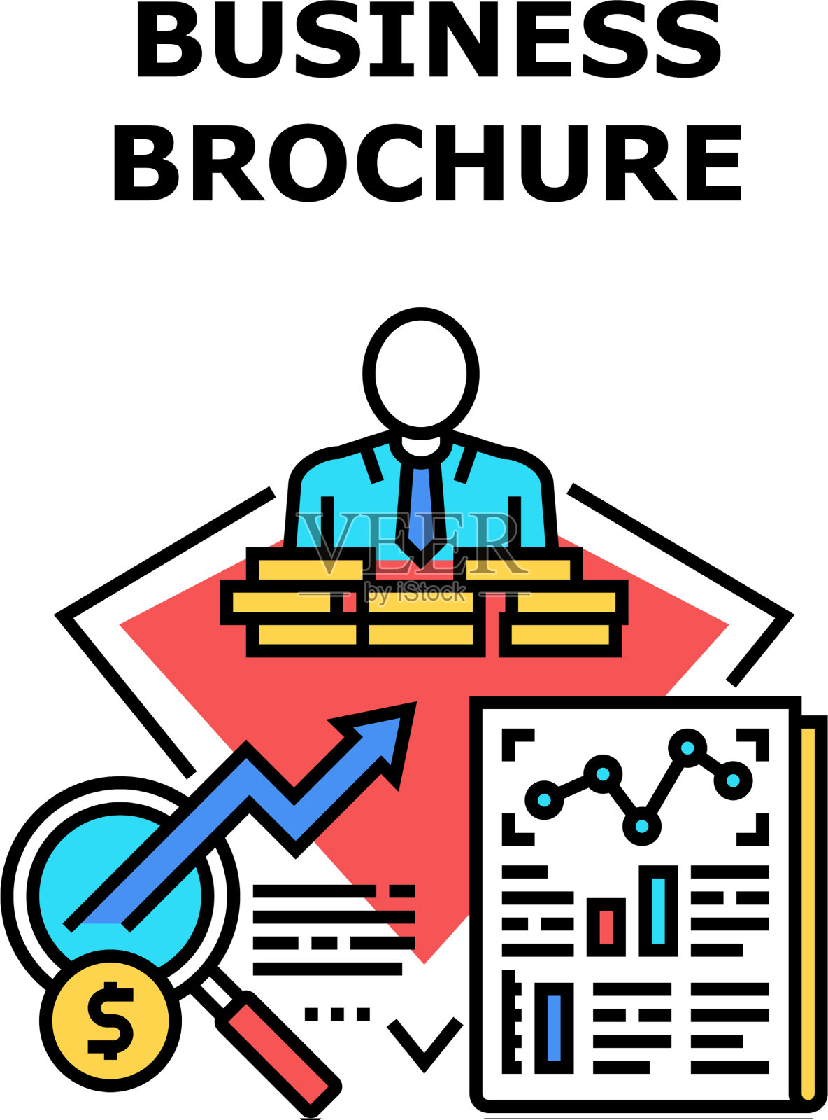 商务宣传册纸表概念颜色设计模板素材