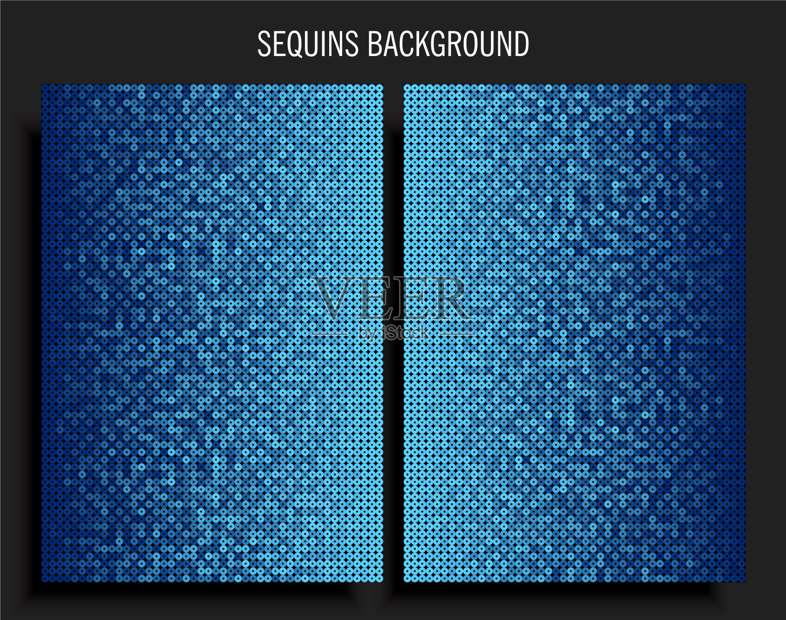 海报模板制成蓝色亮片或闪光片插画图片素材