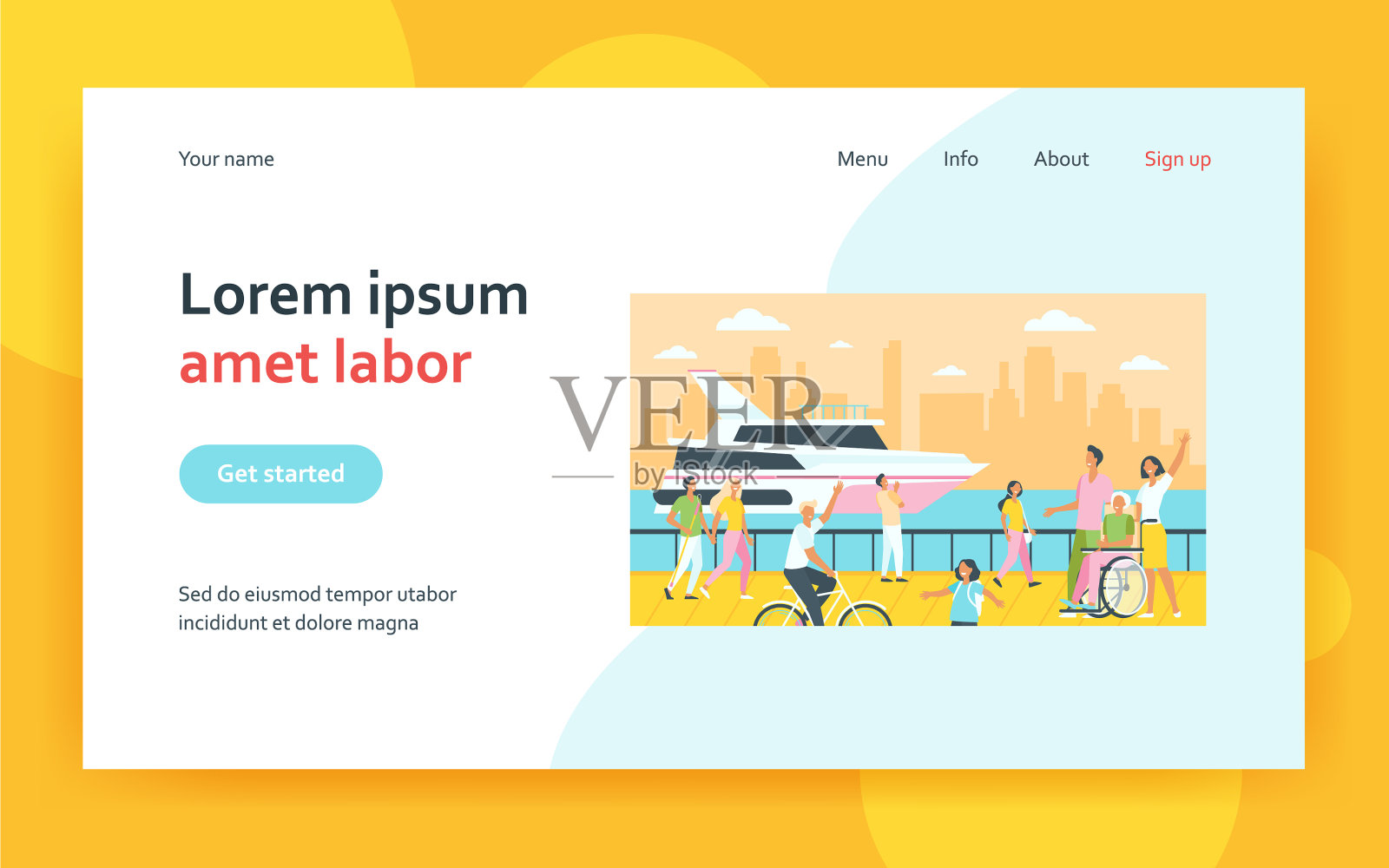 人们喜欢度假和在海边散步插画图片素材