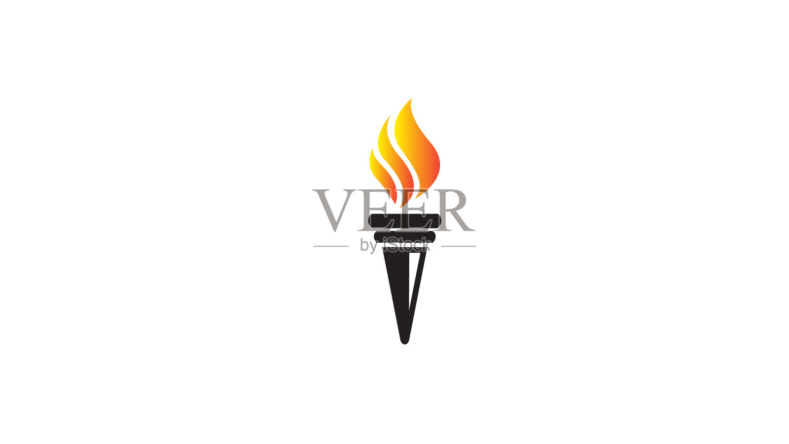 创意火炬圣火标志设计设计元素图片