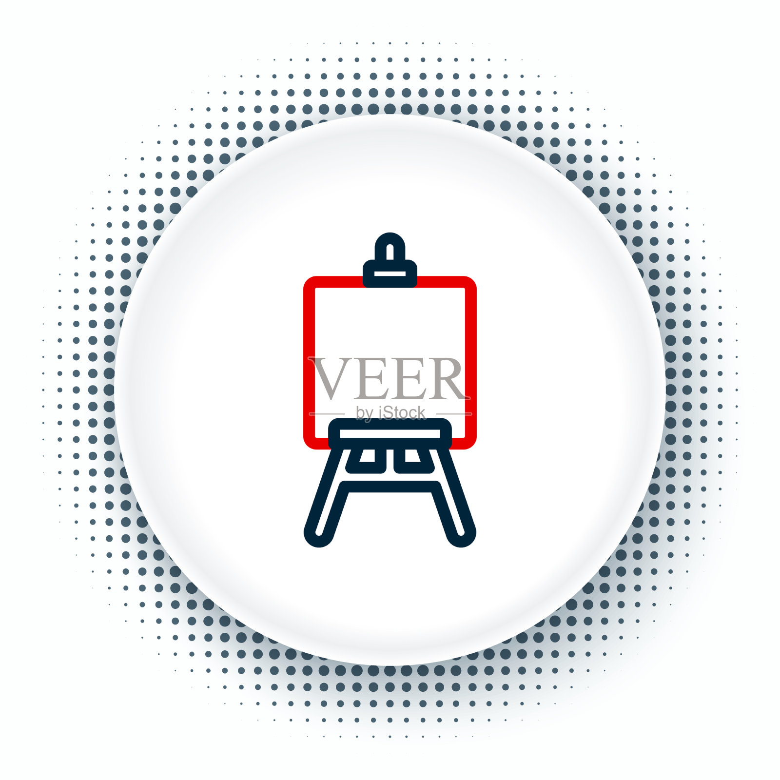 线条木画架或画板图标图标素材