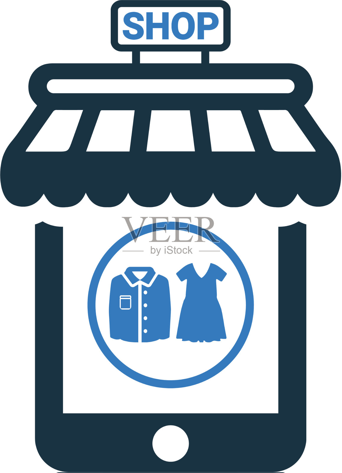 时尚商店图标简单的编辑设计图标素材