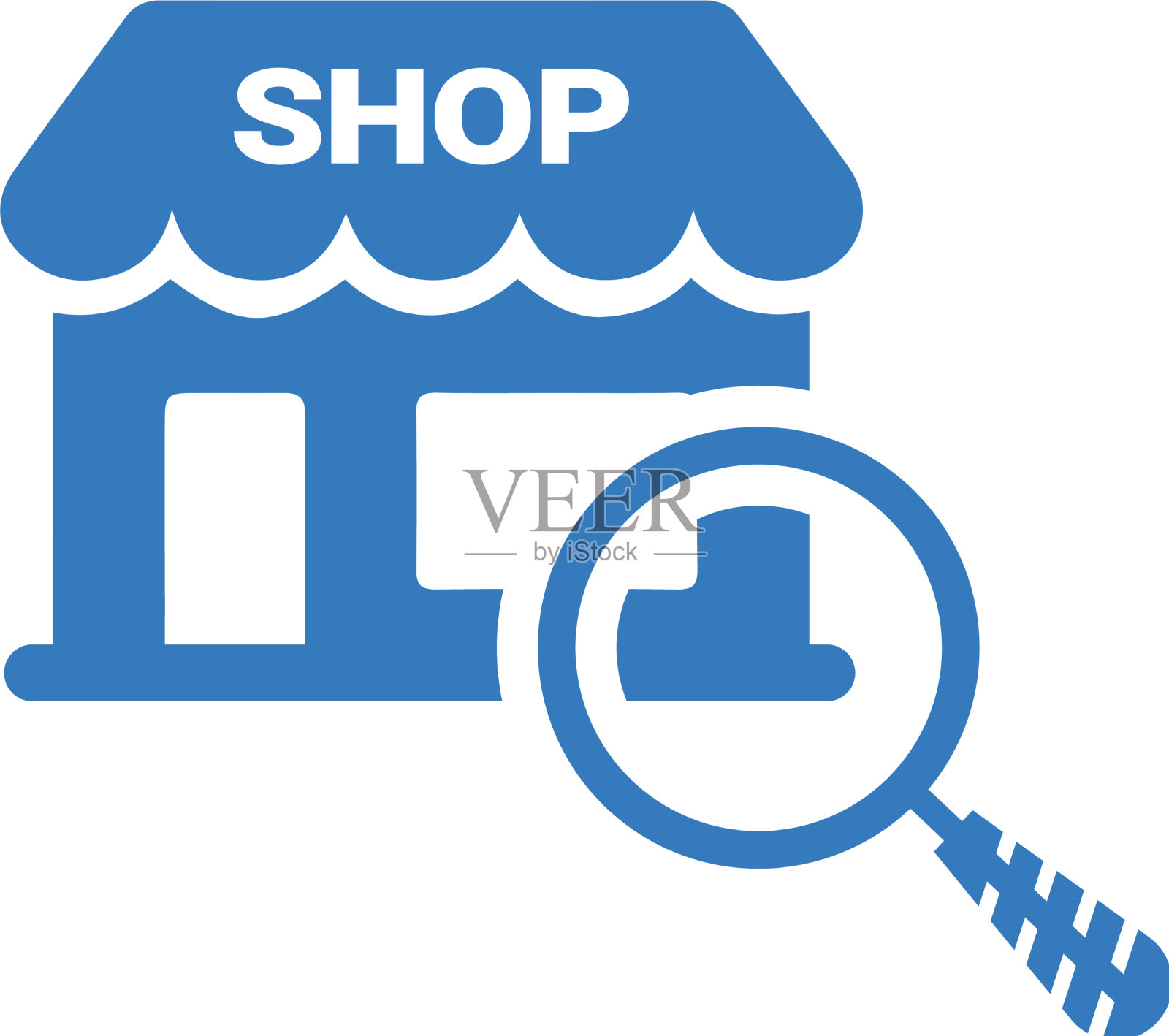 搜索商店商店图标蓝色设计设计元素图片
