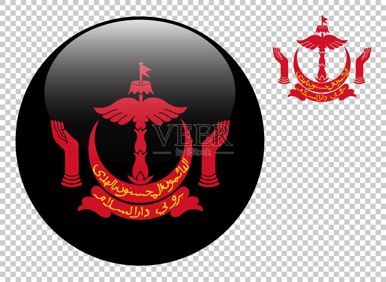 外套手臂文莱在一个透明的背景插画图片素材