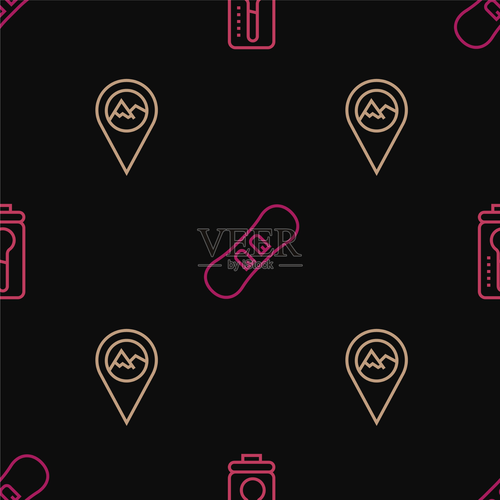 设线气象温度计位置用图标素材