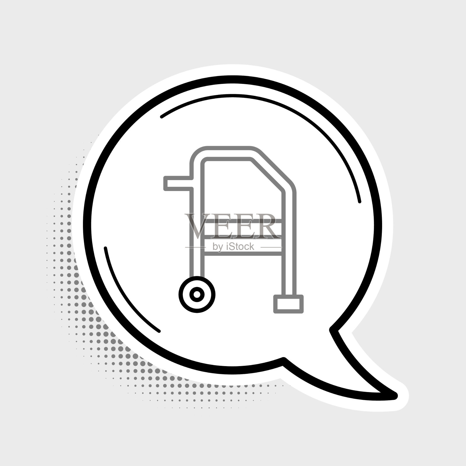 行步行为残疾人图标隔离插画图片素材