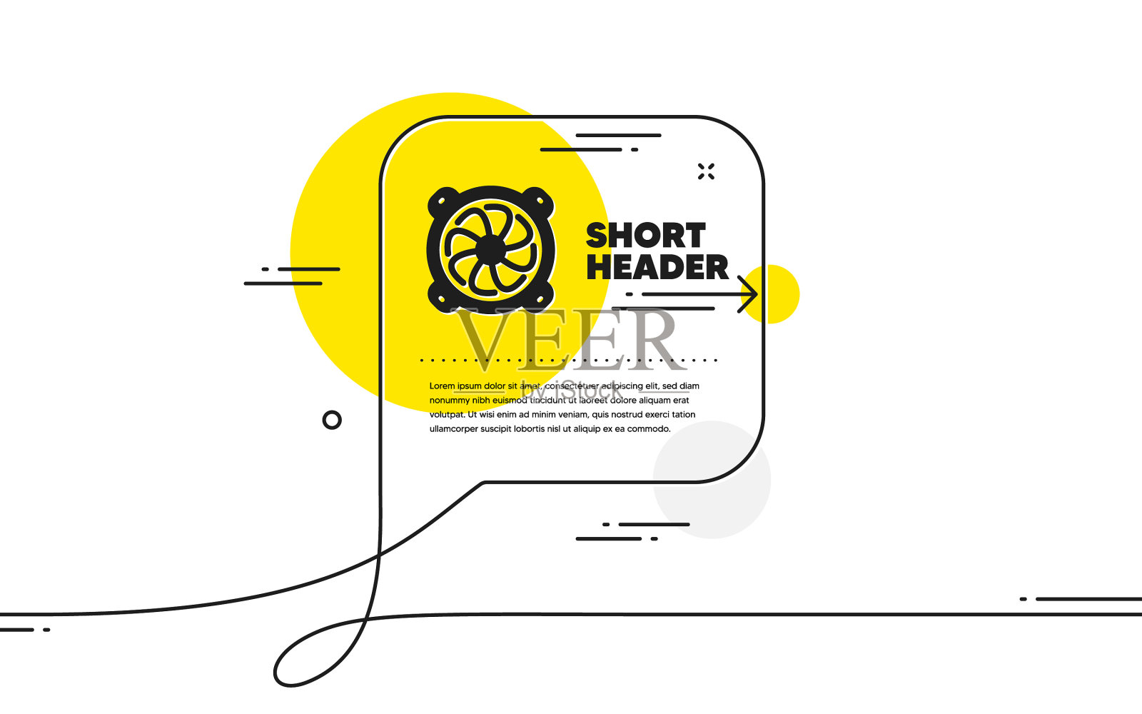 电脑冷却器图标PC风扇组件标志设计元素图片