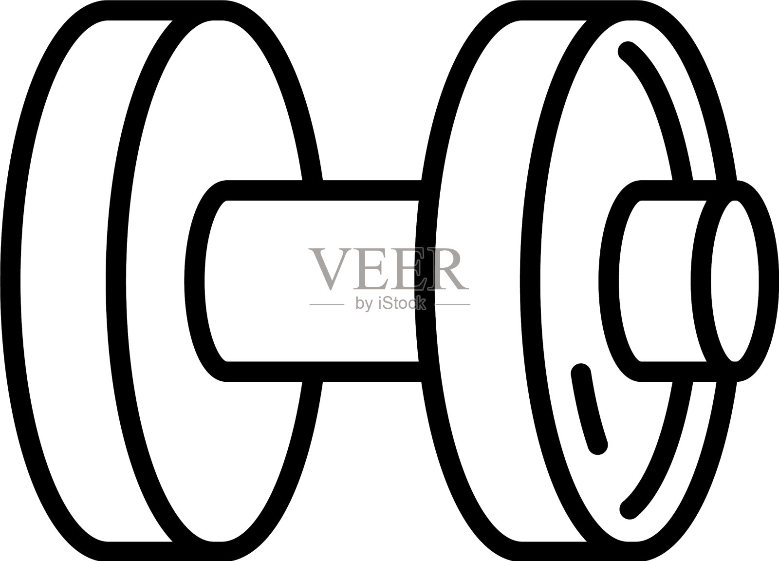 运动哑铃图标轮廓风格图标素材