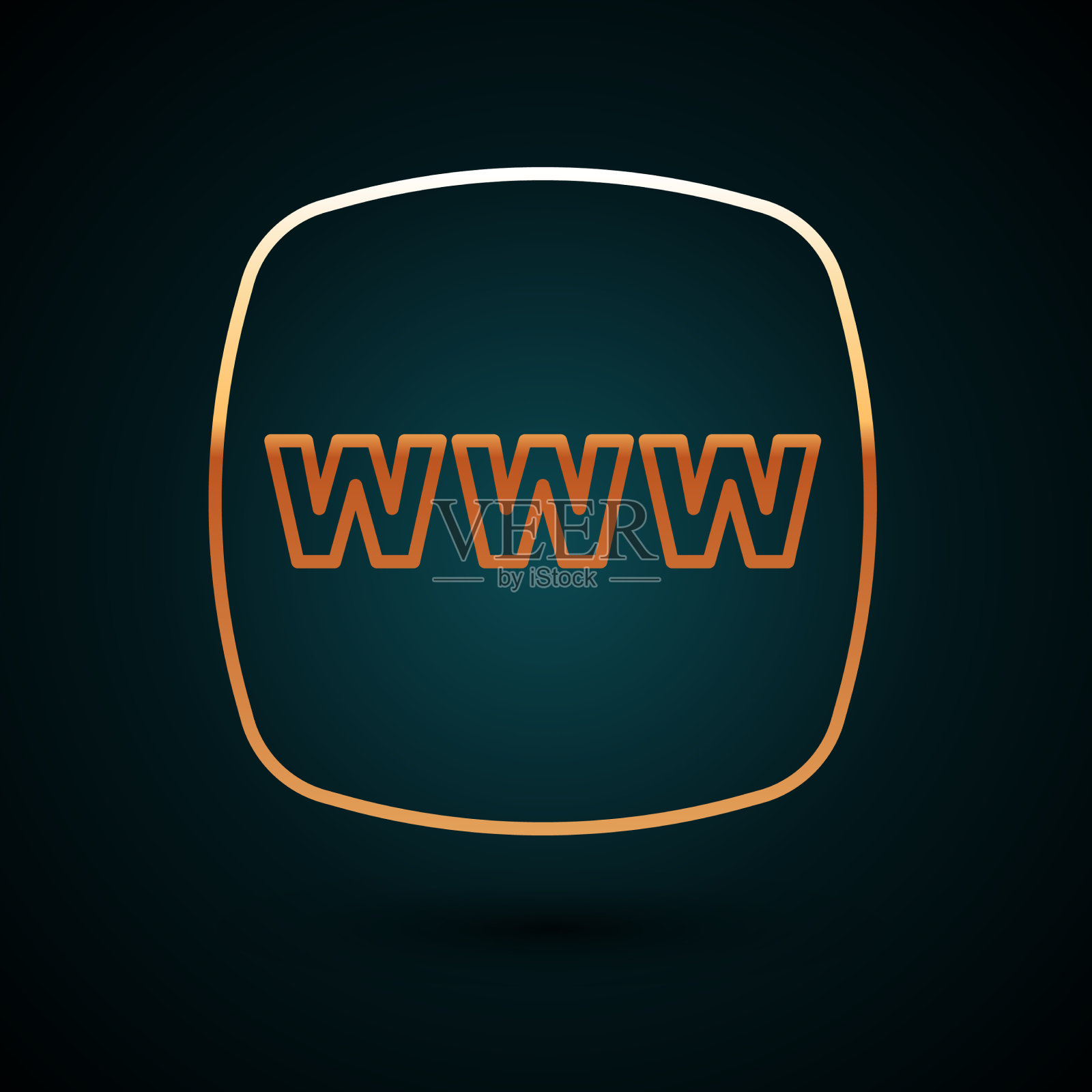 金线网站模板图标孤立于暗设计模板素材