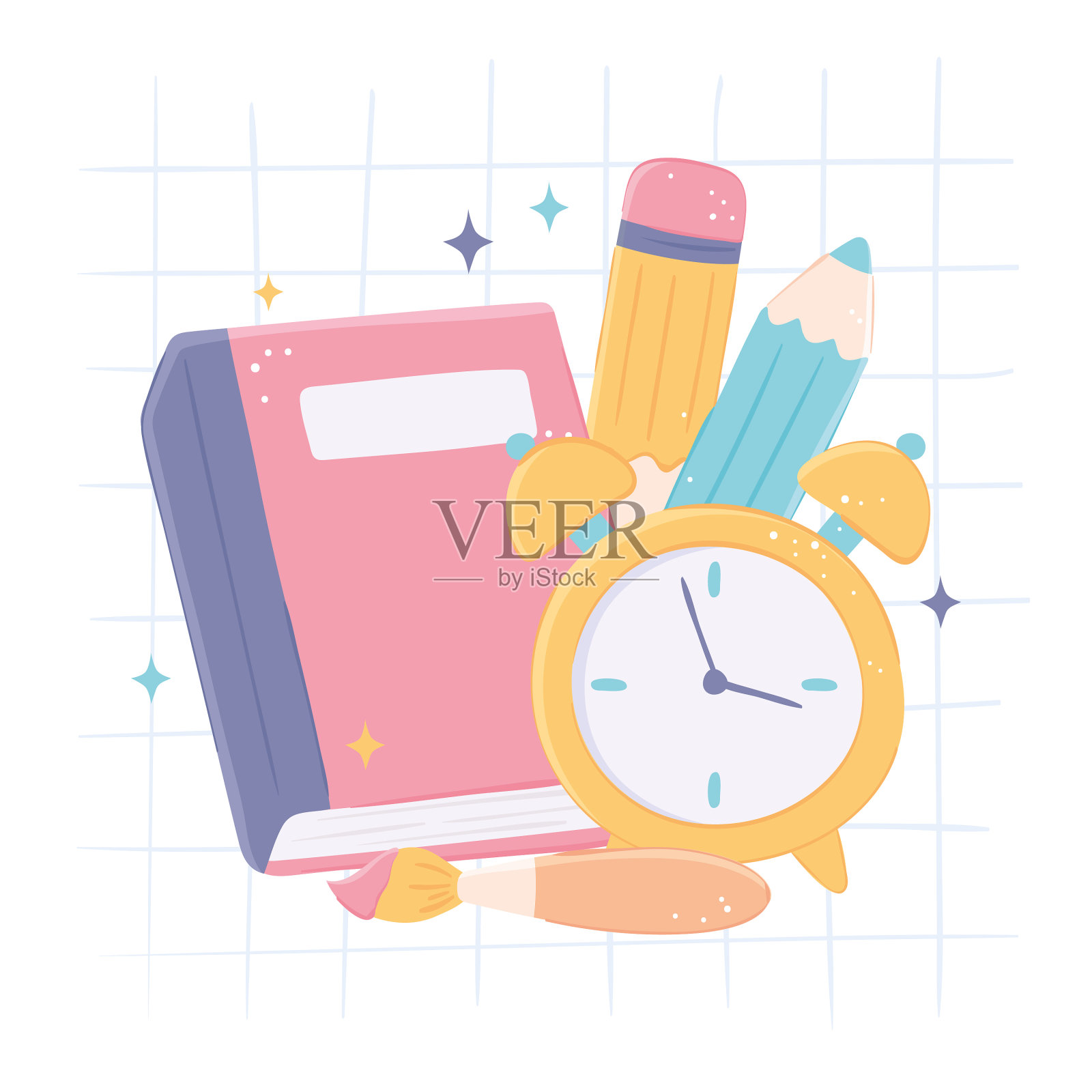 学校附件卡通设计元素图片