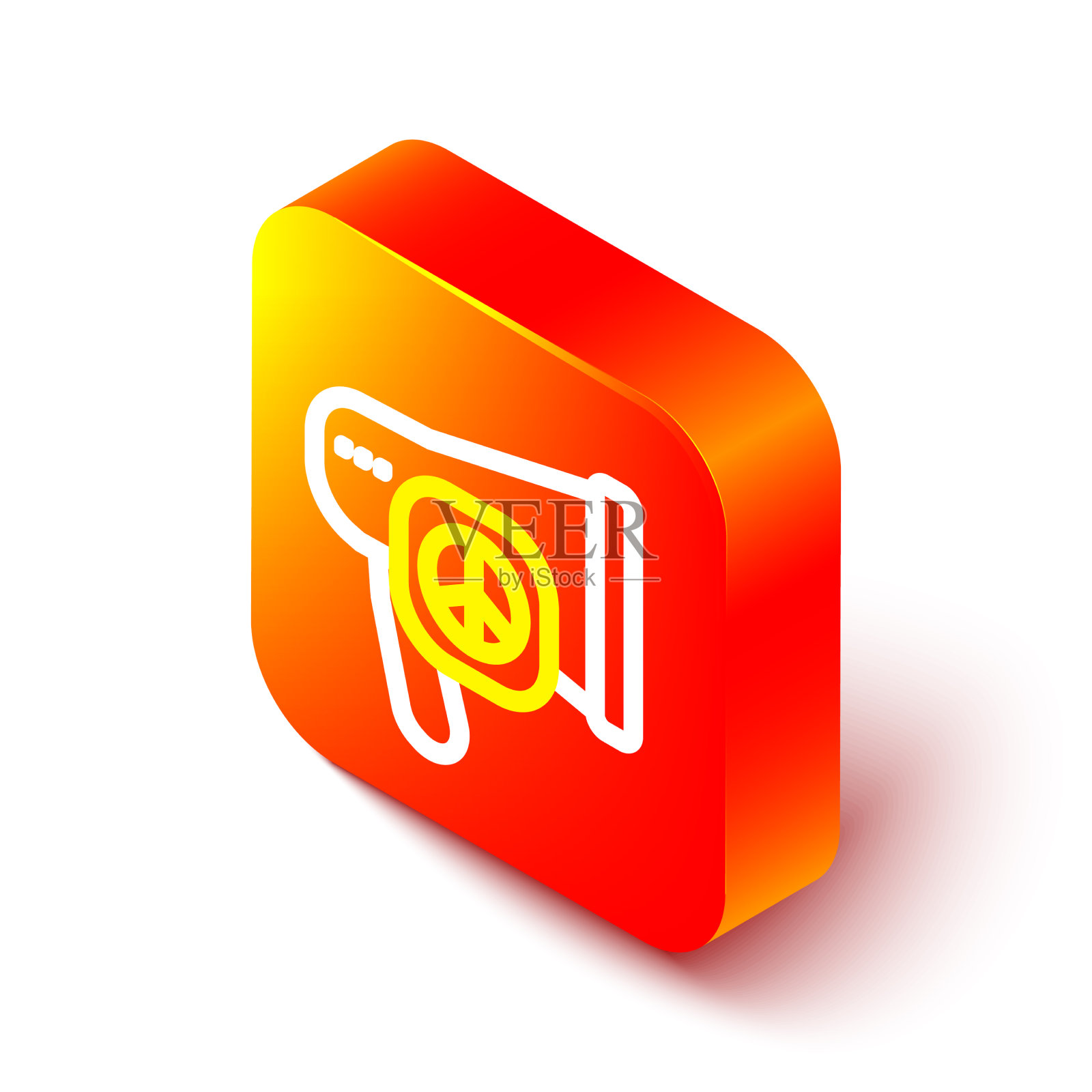 等距线和平图标孤立在白色图标素材