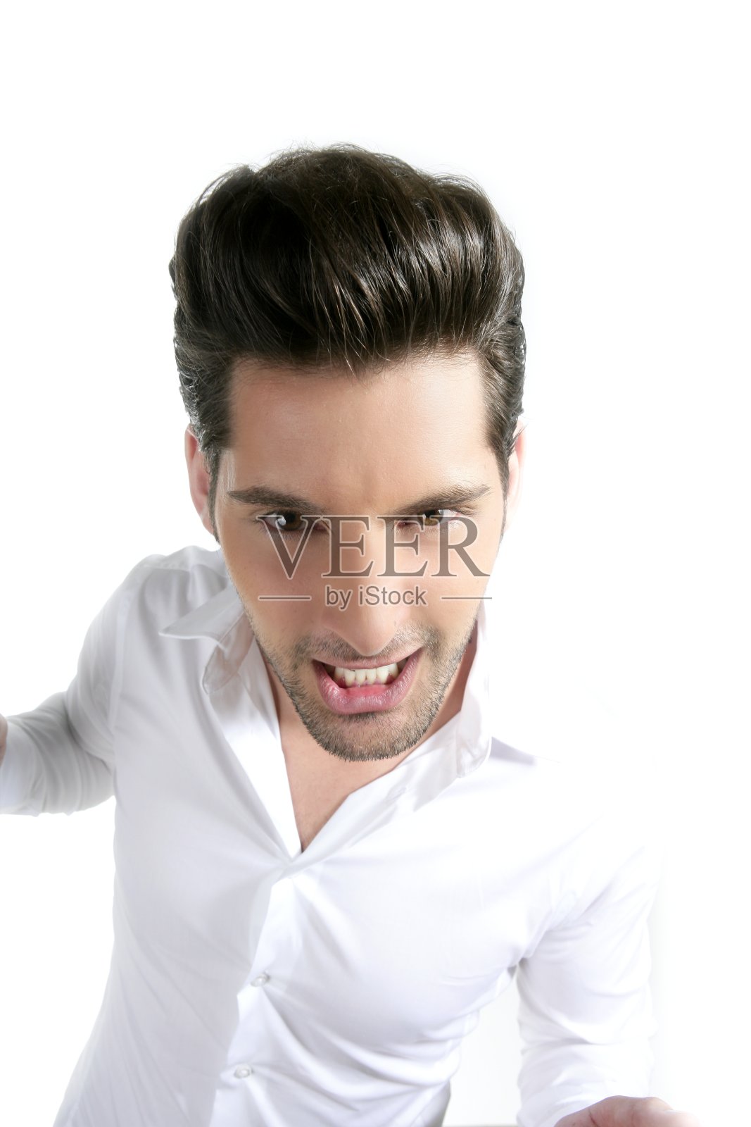 有趣的动作，年轻男子跳白人舞照片摄影图片