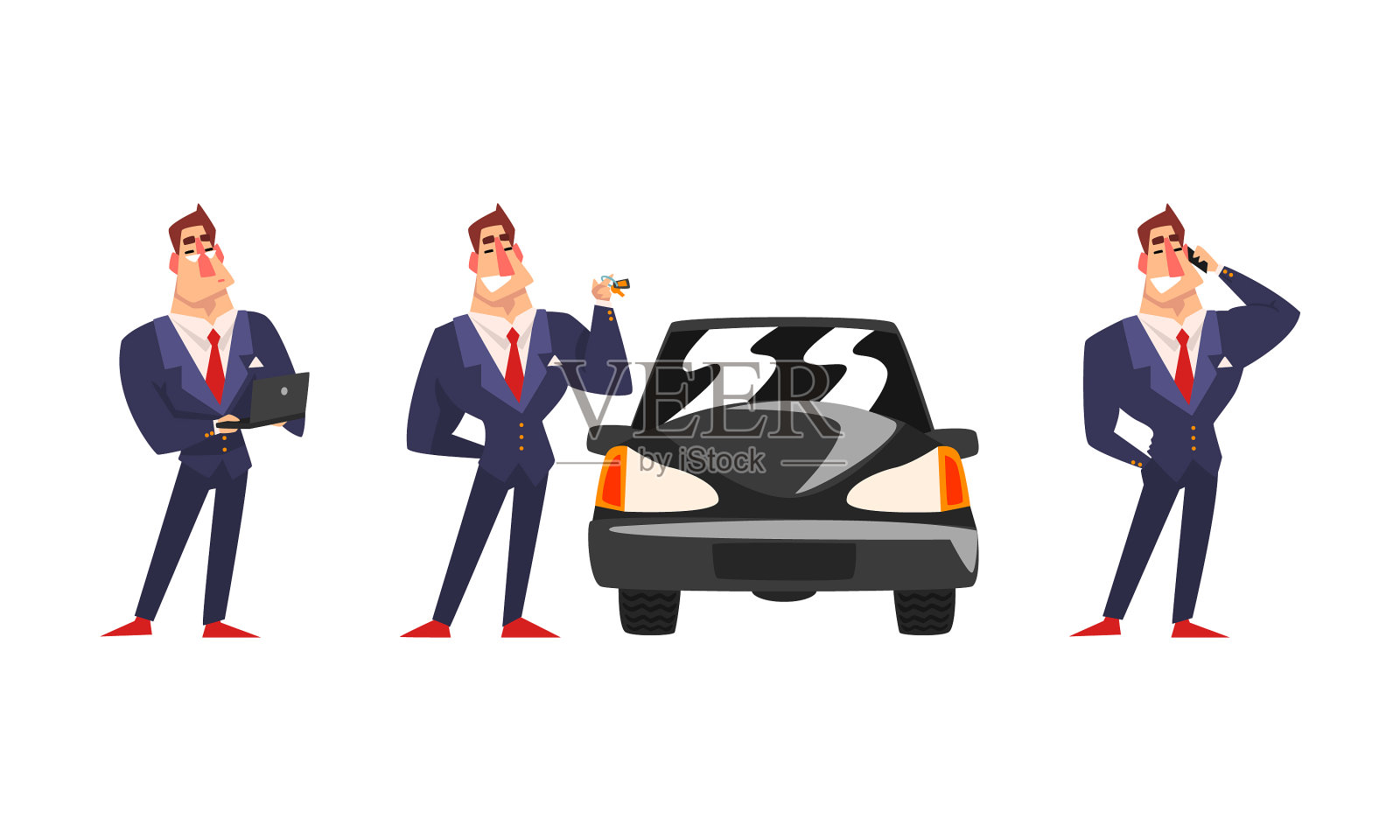 成功的商人性格坚强设计元素图片