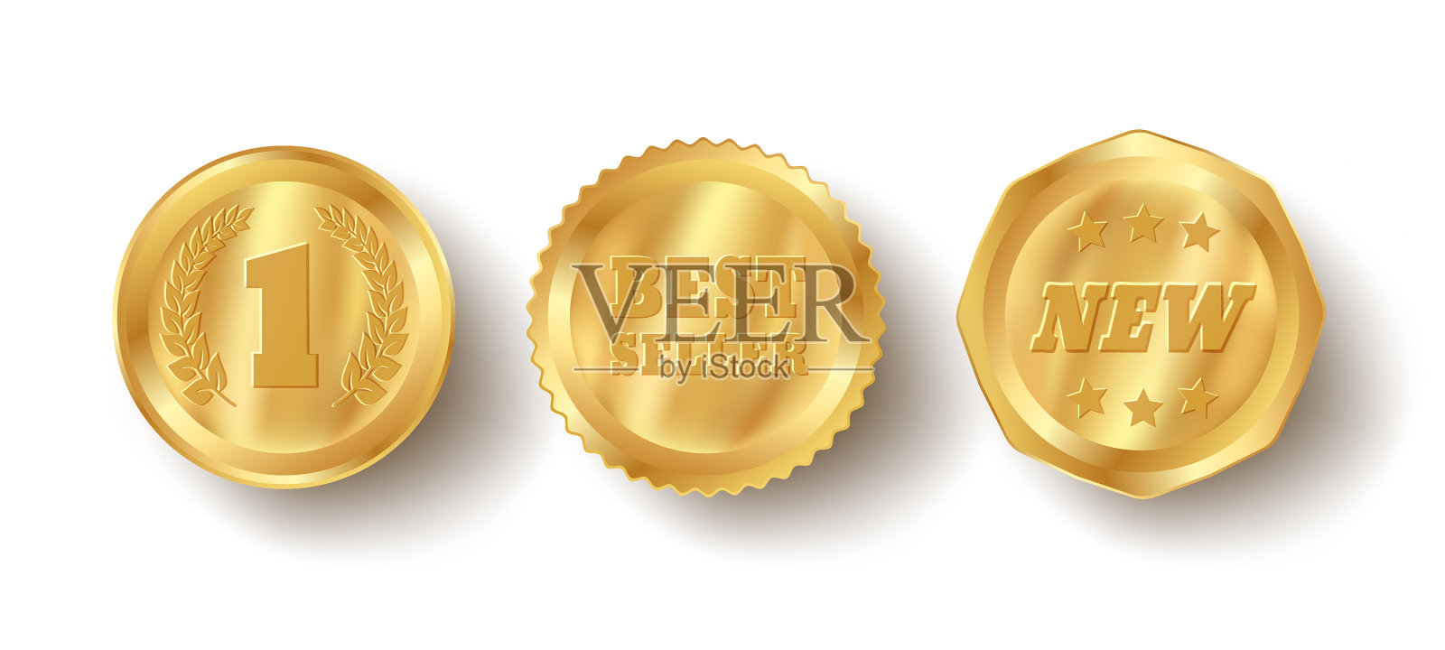 设置黄金网页奢侈奖励横幅premium网页设计元素图片