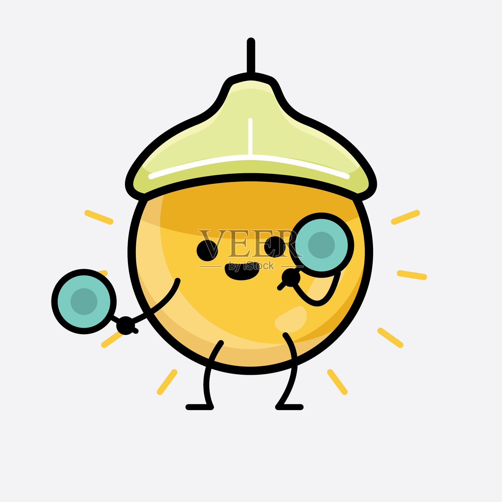 天花灯的特点是脸型可爱而简单插画图片素材