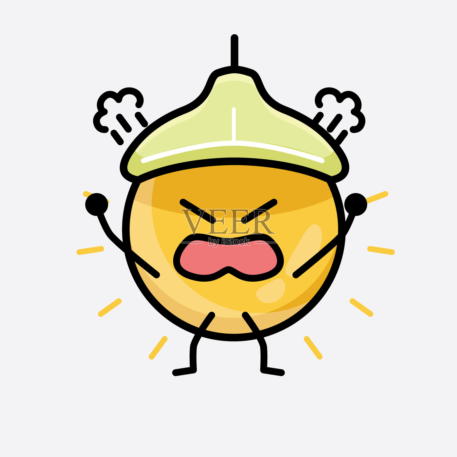 天花灯的特点是脸型可爱而简单插画图片素材