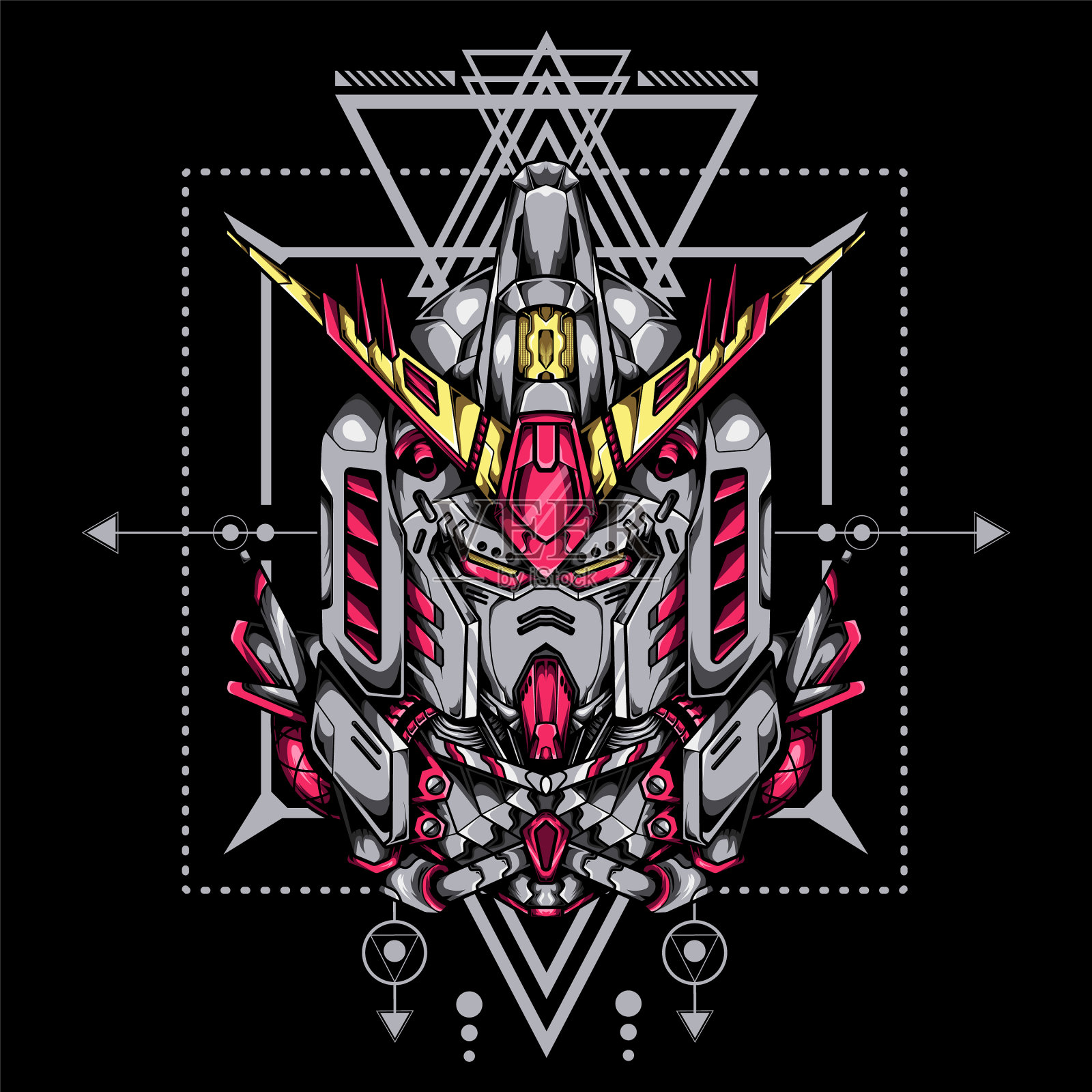 未来机器人可以用于游戏的标志和插画图片素材