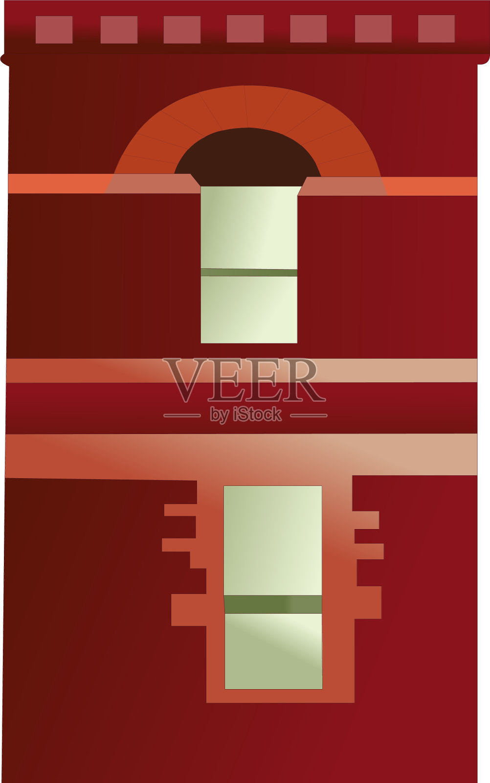 豪华城市家居木房子艺术品插画图片素材