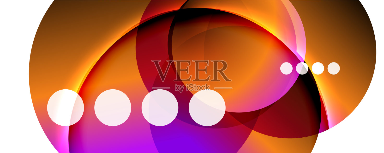 流体梯度旋转和圆圈明亮的颜色插画图片素材