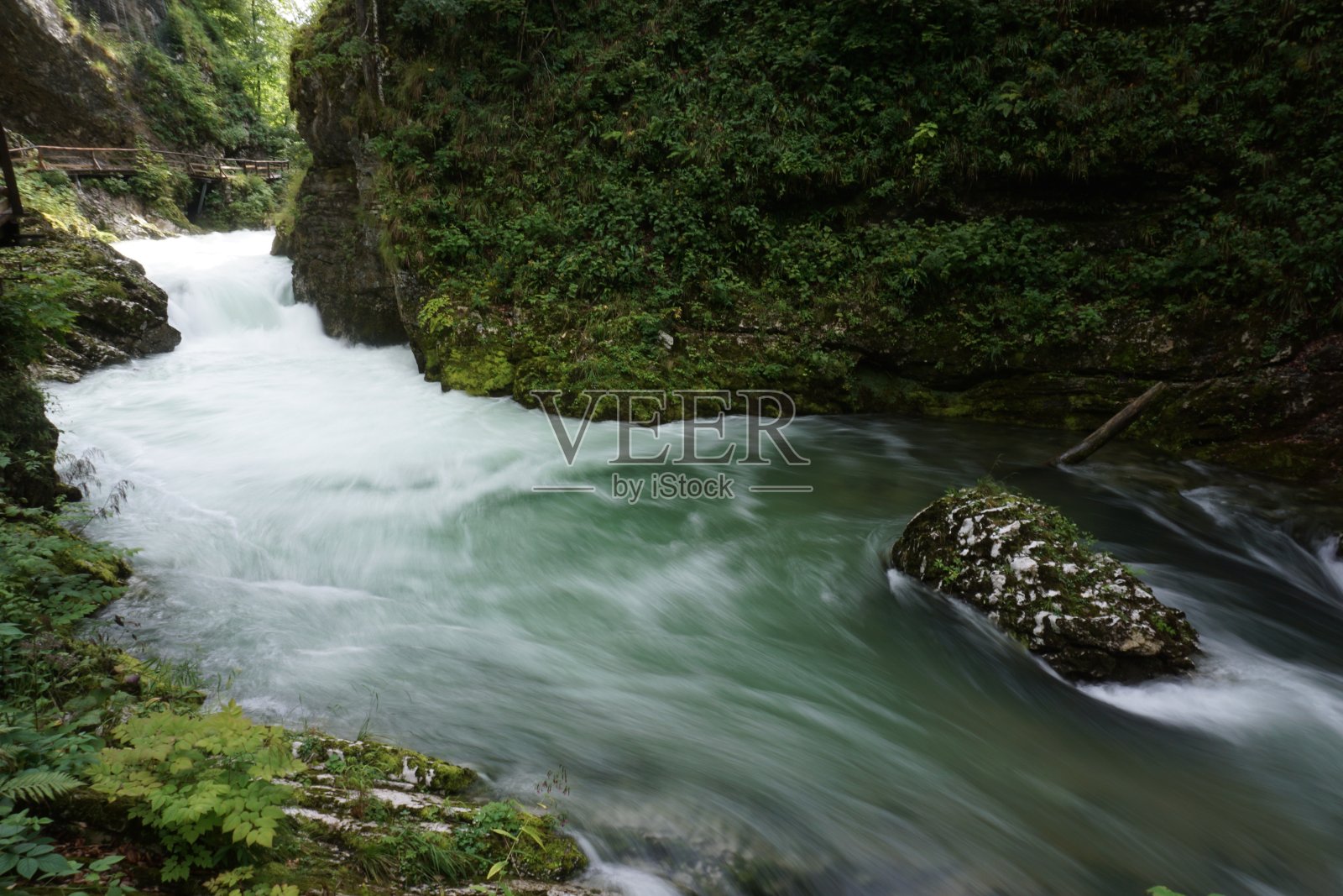 又一次在文特加峡谷长时间曝光照片摄影图片