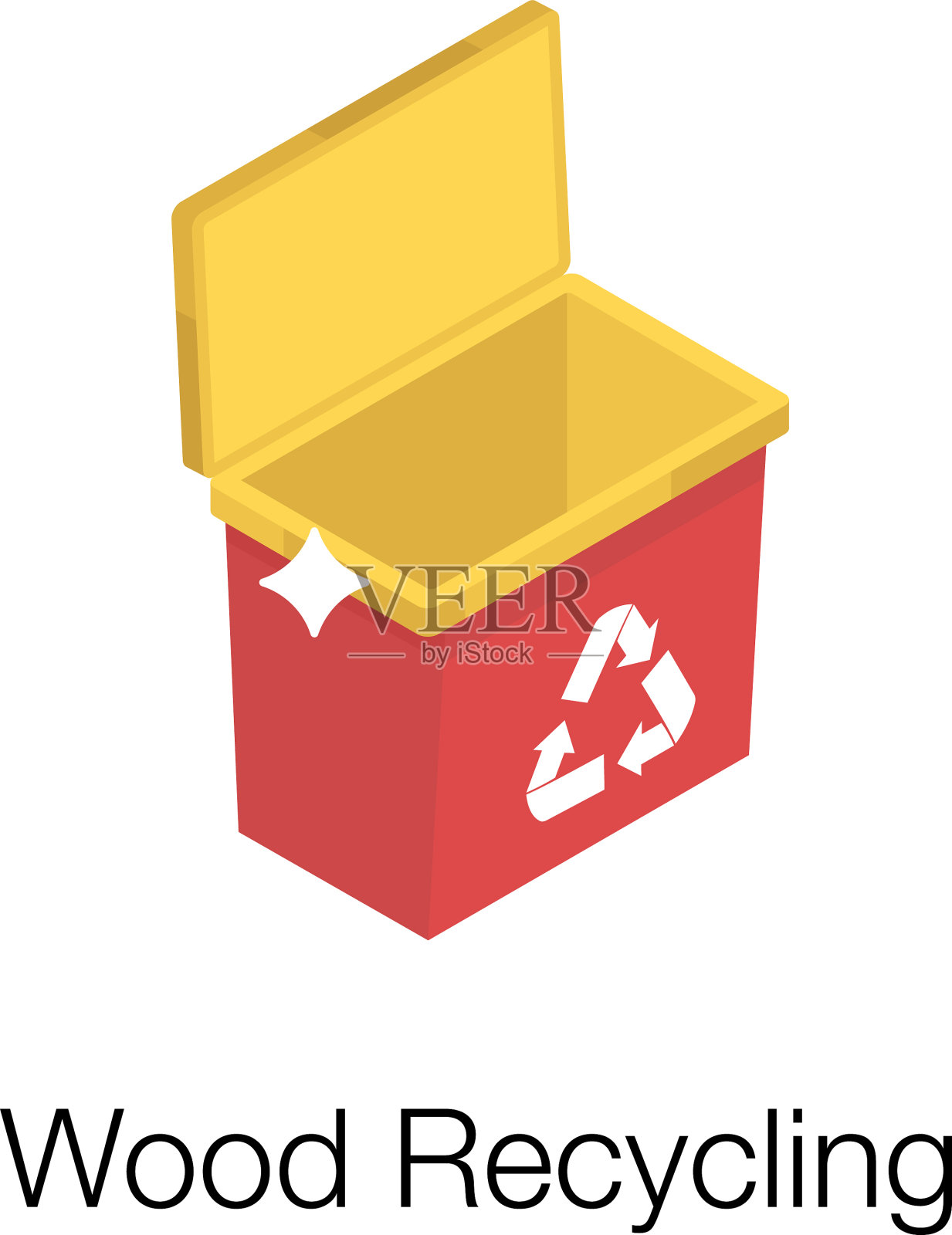 木材回收插画图片素材