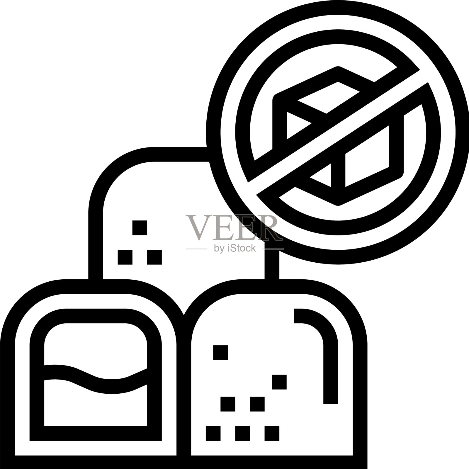 无糖巧克力糖果线图标图标素材