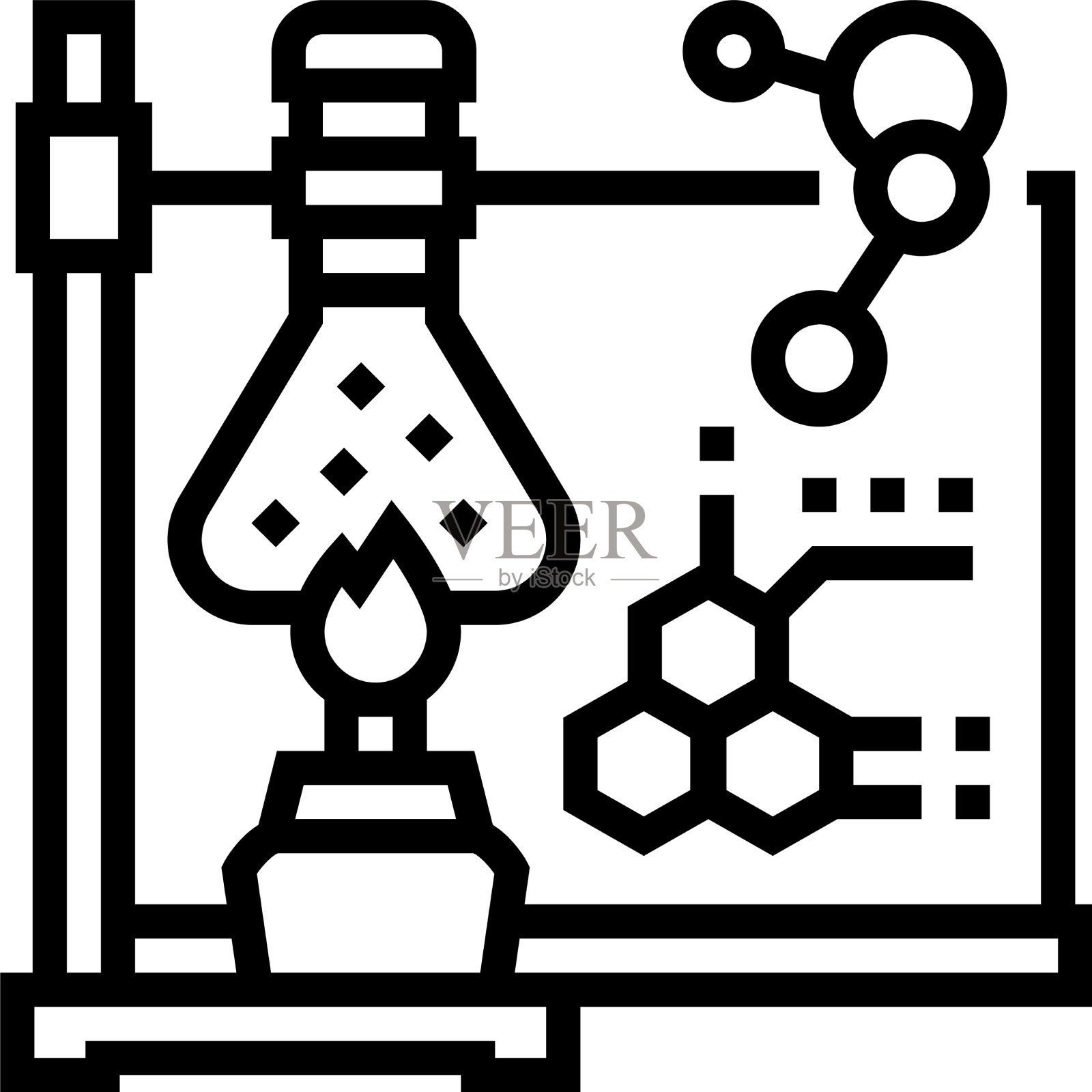 学校纪律化学线图标设计元素图片